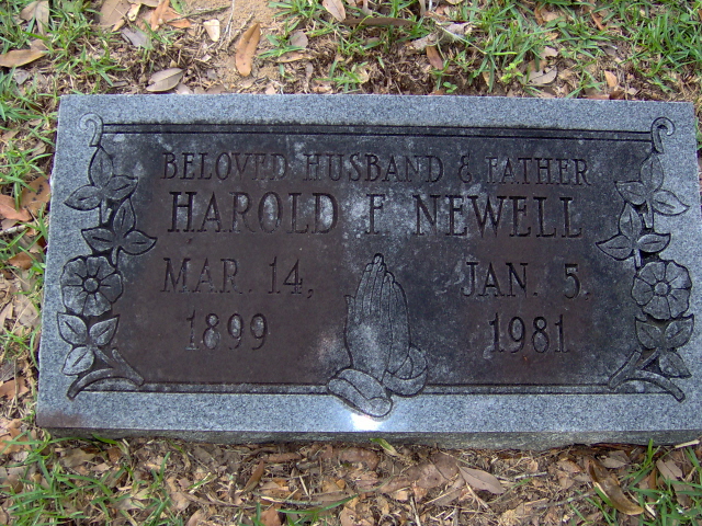 Headstone for Newell, Harold F.